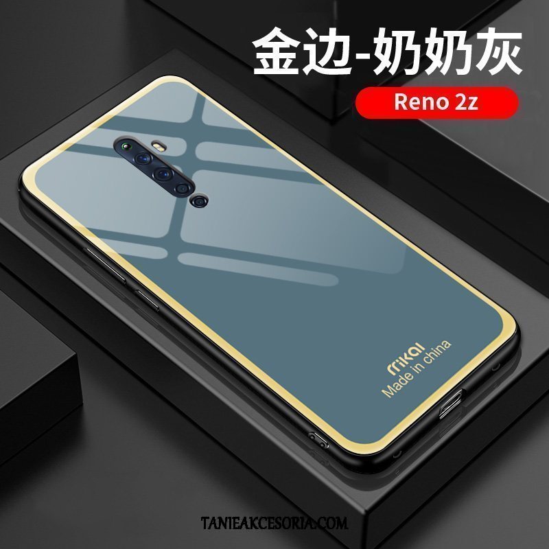 Etui Oppo Reno 2 Z Anti-fall Tendencja Telefon Komórkowy, Pokrowce Oppo Reno 2 Z Niebieski Wiszące Ozdoby Złoto