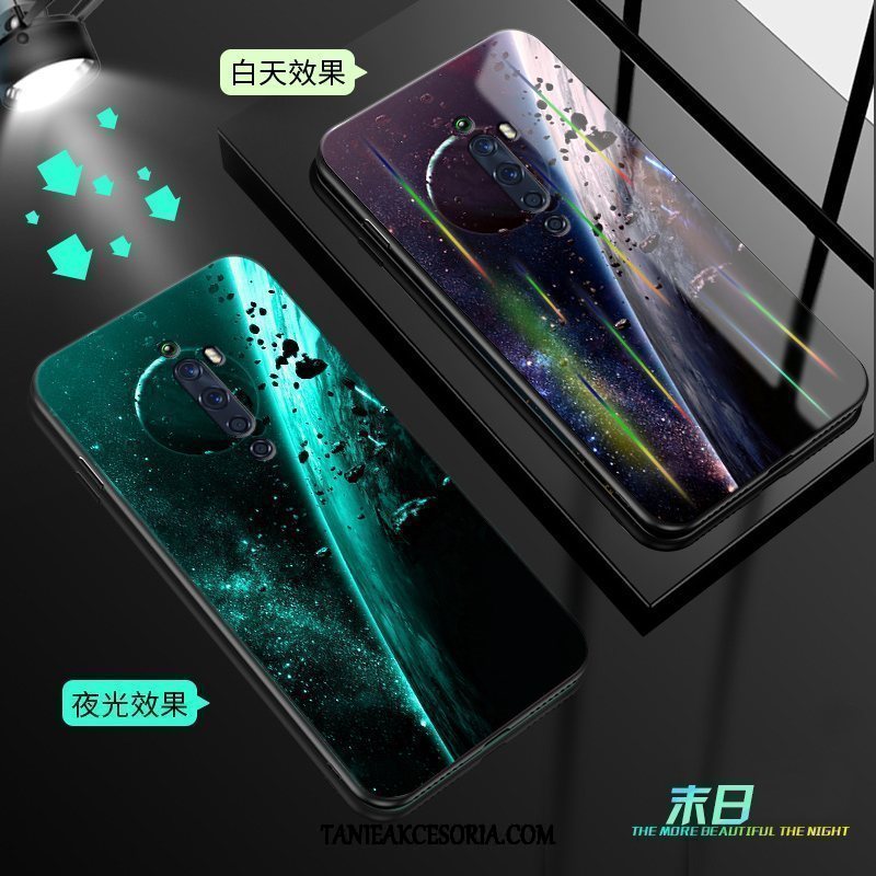 Etui Oppo Reno 2 Z Telefon Komórkowy Szkło Świecące, Obudowa Oppo Reno 2 Z Filmy Ochraniacz Szkło Hartowane