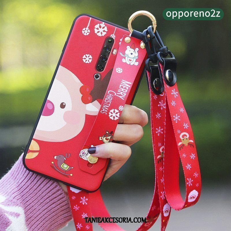 Etui Oppo Reno 2 Z Telefon Komórkowy Zielony Mały, Obudowa Oppo Reno 2 Z Buckskin Nubuku Boże Narodzenie