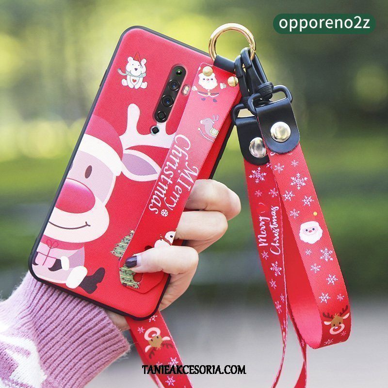 Etui Oppo Reno 2 Z Telefon Komórkowy Zielony Mały, Obudowa Oppo Reno 2 Z Buckskin Nubuku Boże Narodzenie