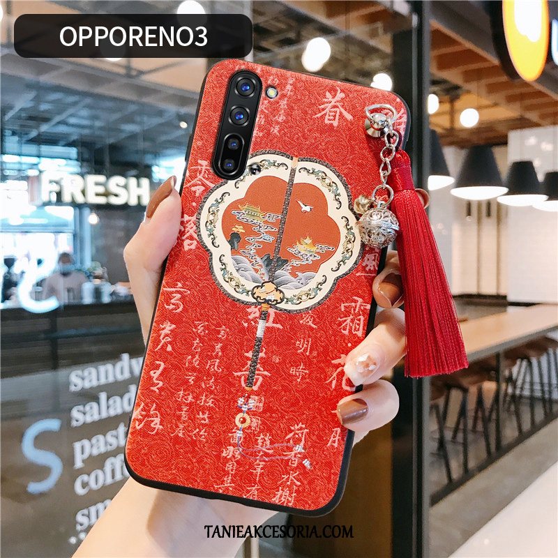 Etui Oppo Reno 3 Nowy Vintage Telefon Komórkowy, Pokrowce Oppo Reno 3 Silikonowe Różowe Z Frędzlami