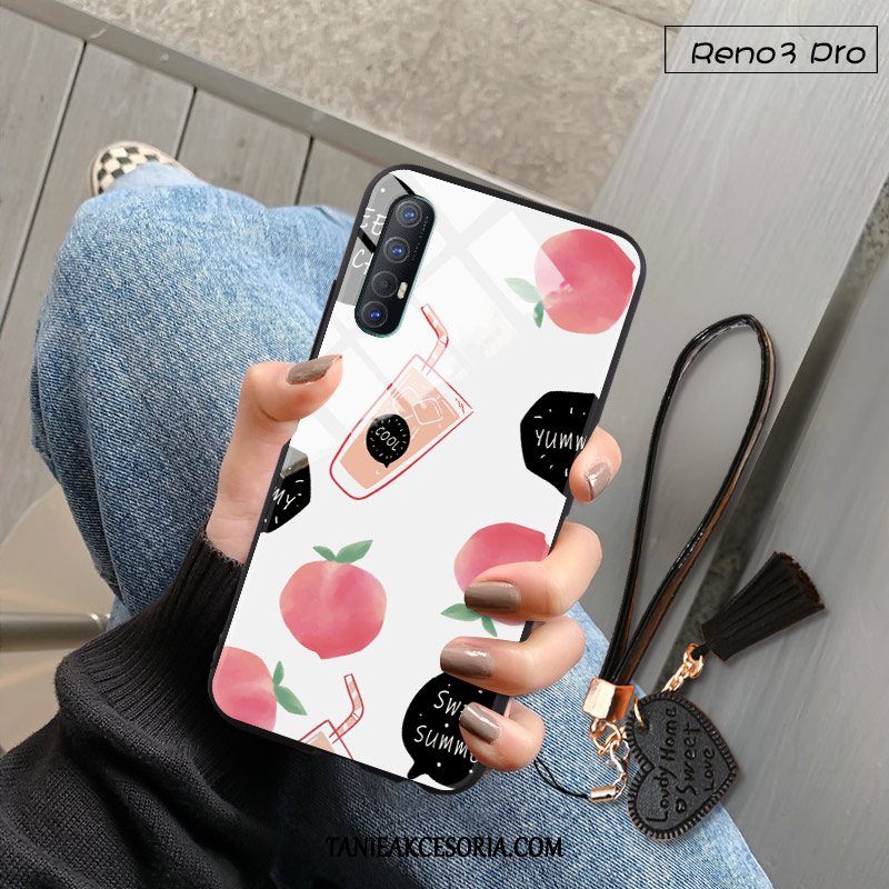 Etui Oppo Reno 3 Pro Szkło Wiszące Ozdoby Świeży, Obudowa Oppo Reno 3 Pro Czerwony Netto Ochraniacz Kreskówka