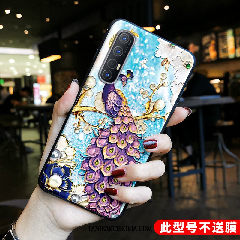 Etui Oppo Reno 3 Pro Tendencja Ochraniacz Nubuku, Pokrowce Oppo Reno 3 Pro Vintage Relief Czerwony Netto