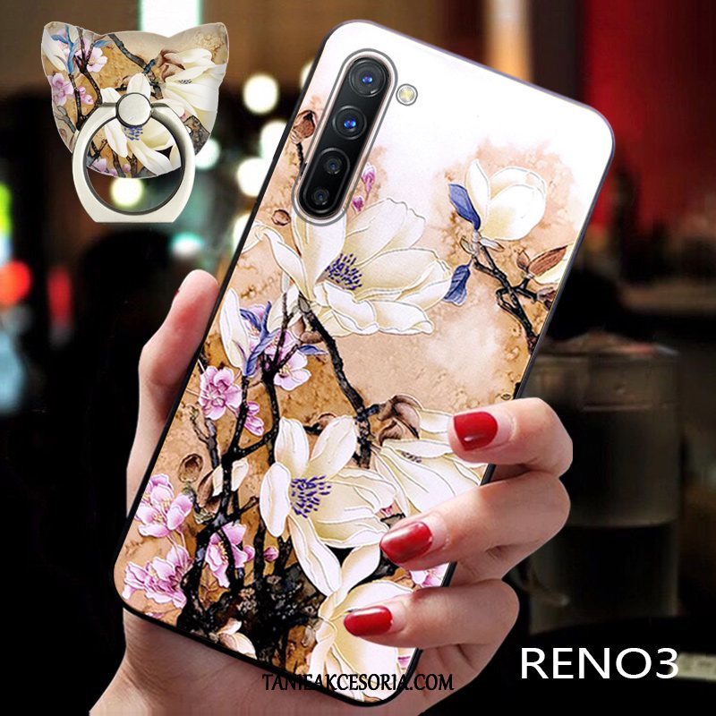 Etui Oppo Reno 3 Wiatr Cienkie Kreatywne, Futerał Oppo Reno 3 Niebieski Telefon Komórkowy Nubuku