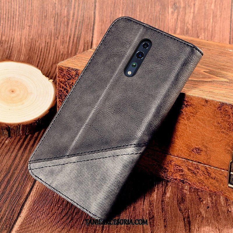 Etui Oppo Reno Z Karta Wspornik Ochraniacz, Obudowa Oppo Reno Z Klapa All Inclusive Szycie Braun