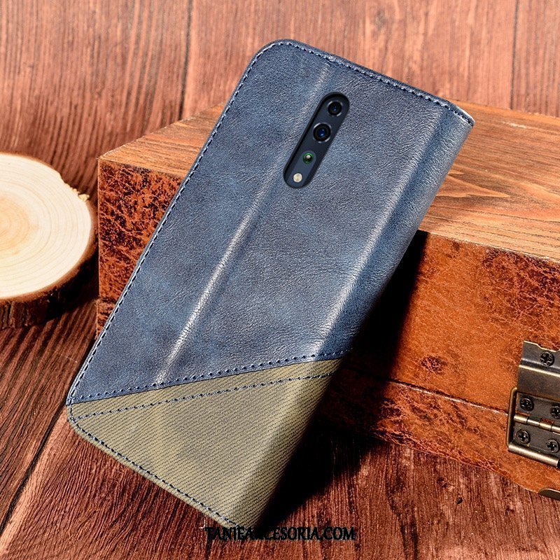 Etui Oppo Reno Z Karta Wspornik Ochraniacz, Obudowa Oppo Reno Z Klapa All Inclusive Szycie Braun