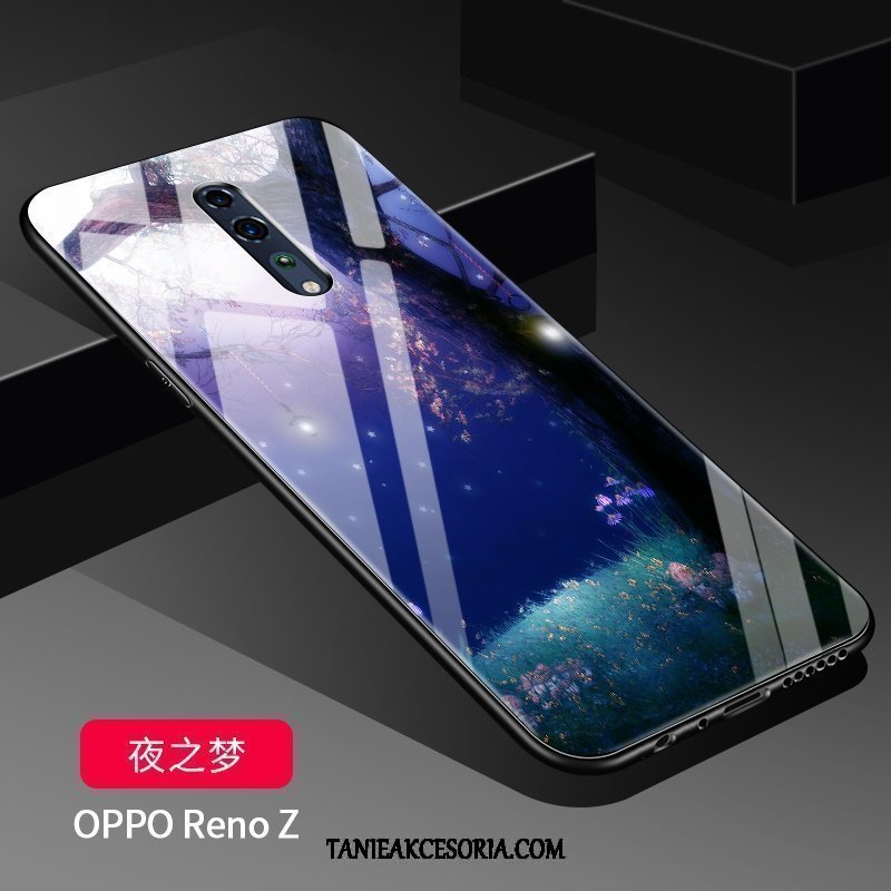 Etui Oppo Reno Z Szkło Wiszące Ozdoby Telefon Komórkowy, Futerał Oppo Reno Z Silikonowe Tendencja Anti-fall