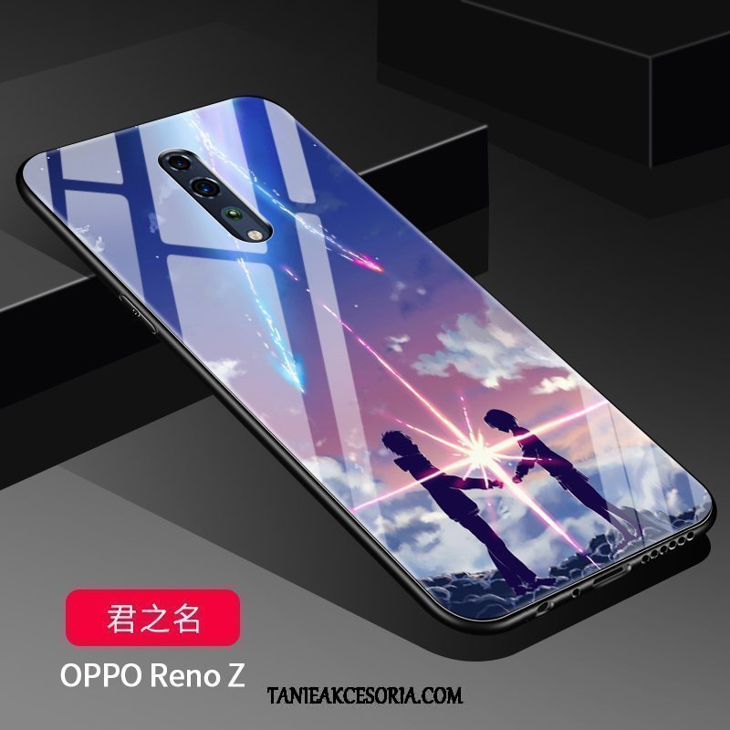 Etui Oppo Reno Z Szkło Wiszące Ozdoby Telefon Komórkowy, Futerał Oppo Reno Z Silikonowe Tendencja Anti-fall