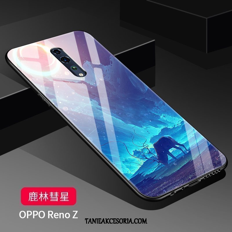 Etui Oppo Reno Z Szkło Wiszące Ozdoby Telefon Komórkowy, Futerał Oppo Reno Z Silikonowe Tendencja Anti-fall