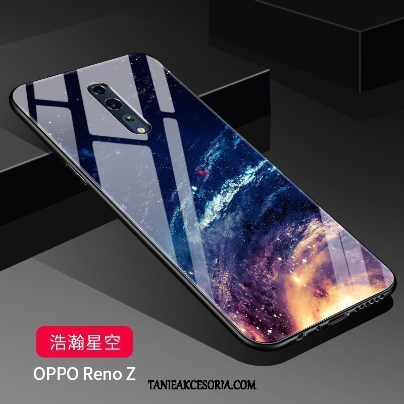 Etui Oppo Reno Z Szkło Wiszące Ozdoby Telefon Komórkowy, Futerał Oppo Reno Z Silikonowe Tendencja Anti-fall