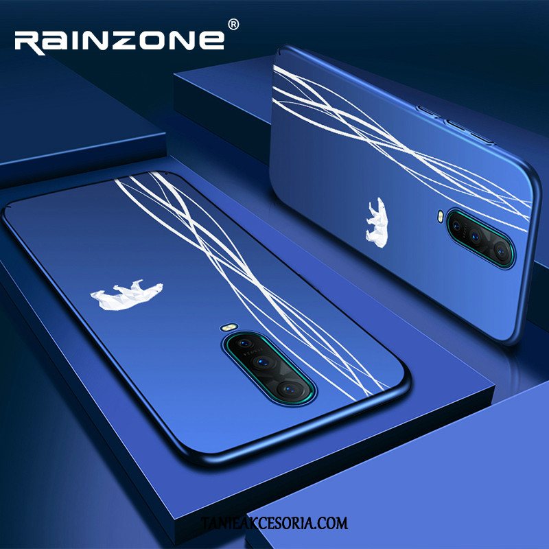 Etui Oppo Rx17 Pro Niebieski Trudno Modna Marka, Obudowa Oppo Rx17 Pro Nowy Nubuku Czerwony Netto