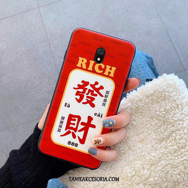 Etui Redmi 8a Silikonowe Kreatywne Czerwony, Obudowa Redmi 8a Nowy Cienkie Ochraniacz Beige