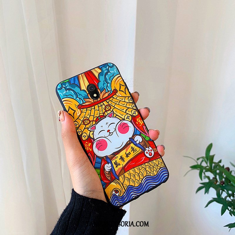 Etui Redmi 8a Silikonowe Kreatywne Czerwony, Obudowa Redmi 8a Nowy Cienkie Ochraniacz Beige