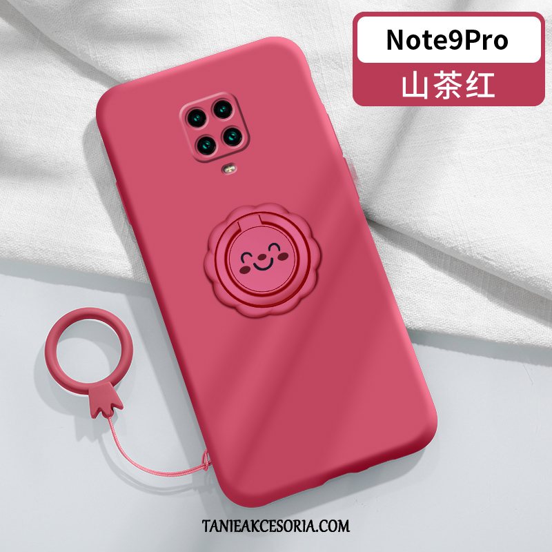 Etui Redmi Note 9 Pro Ring Ochraniacz Silikonowe, Obudowa Redmi Note 9 Pro Cienka Nubuku Smile Beige