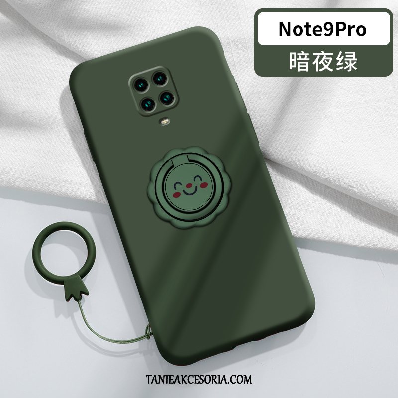 Etui Redmi Note 9 Pro Ring Ochraniacz Silikonowe, Obudowa Redmi Note 9 Pro Cienka Nubuku Smile Beige