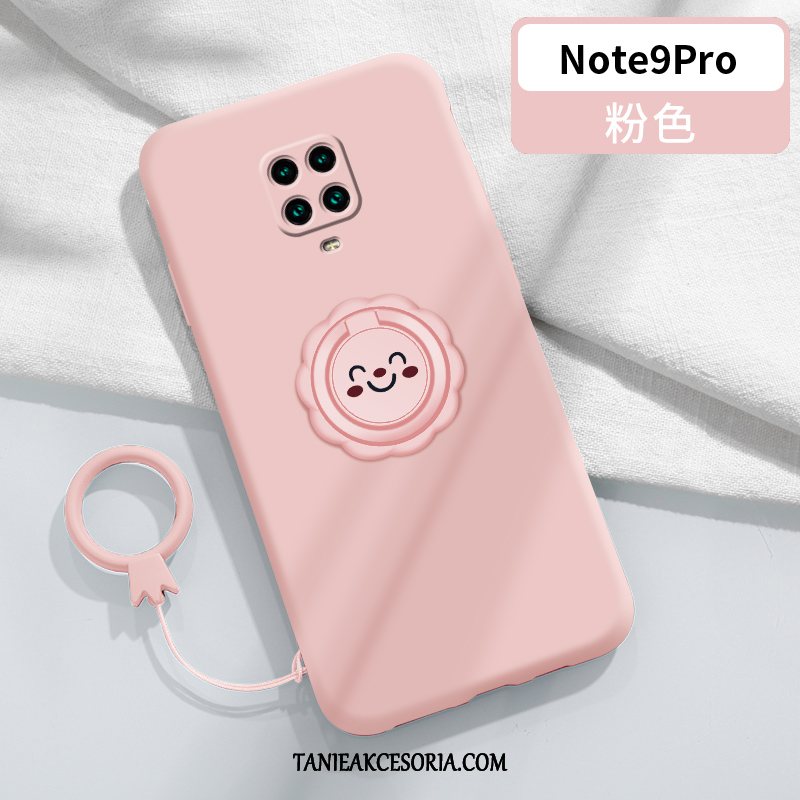 Etui Redmi Note 9 Pro Ring Ochraniacz Silikonowe, Obudowa Redmi Note 9 Pro Cienka Nubuku Smile Beige