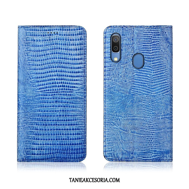 Etui Samsung Galaxy A20e Prawdziwa Skóra Skórzany Futerał Gwiazda, Pokrowce Samsung Galaxy A20e Nubuku Nowy Tendencja Braun