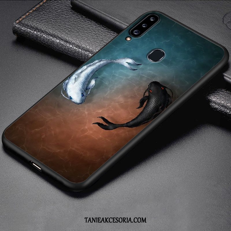 Etui Samsung Galaxy A20s Nubuku Kreskówka Ochraniacz, Pokrowce Samsung Galaxy A20s Czarny Silikonowe Telefon Komórkowy