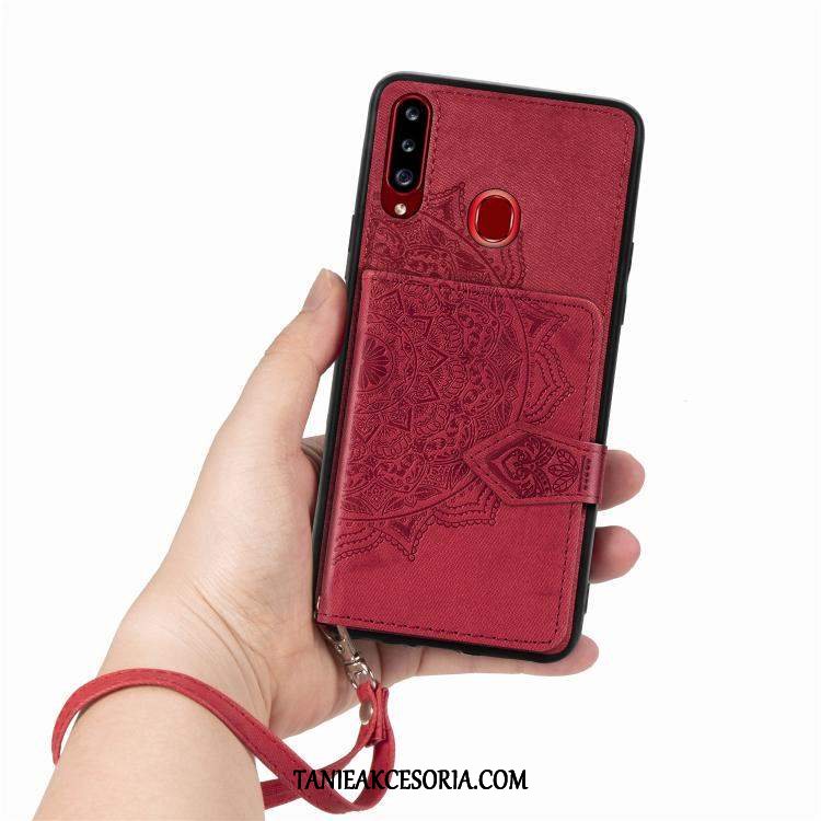 Etui Samsung Galaxy A20s Ochraniacz Gwiazda Silikonowe, Obudowa Samsung Galaxy A20s Telefon Komórkowy All Inclusive Czerwony