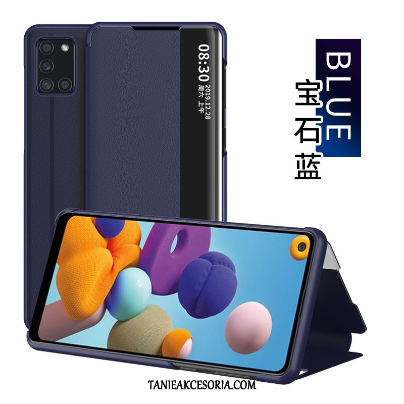 Etui Samsung Galaxy A21s Anti-fall Skórzany Spoczynek, Futerał Samsung Galaxy A21s Czerwony Ochraniacz All Inclusive