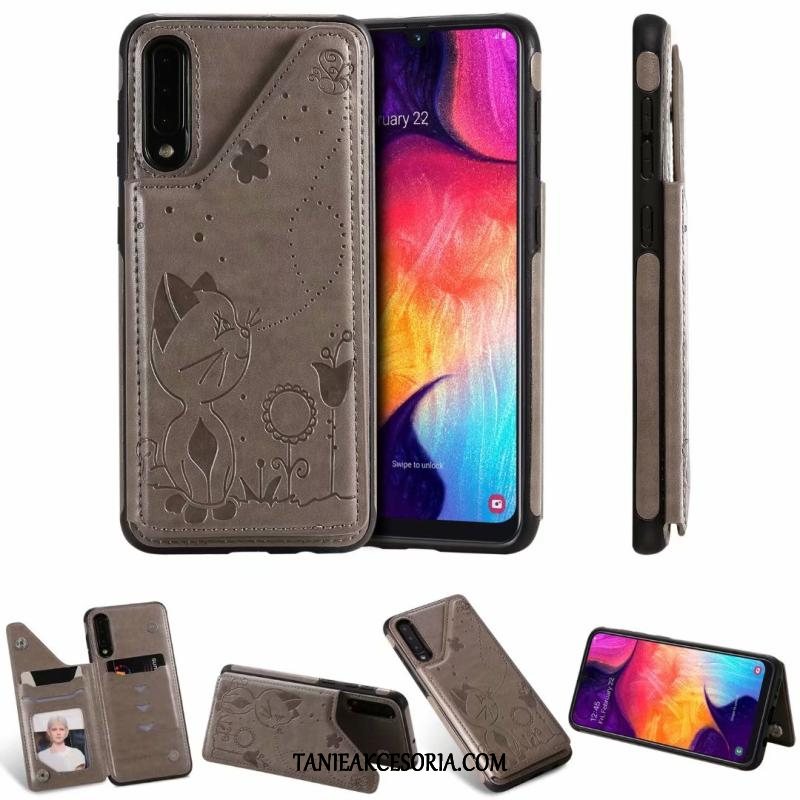 Etui Samsung Galaxy A30s Kotek Szary Gwiazda, Obudowa Samsung Galaxy A30s Anti-fall Obrzeża Telefon Komórkowy