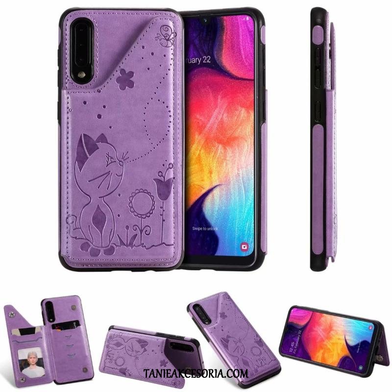 Etui Samsung Galaxy A30s Kotek Szary Gwiazda, Obudowa Samsung Galaxy A30s Anti-fall Obrzeża Telefon Komórkowy