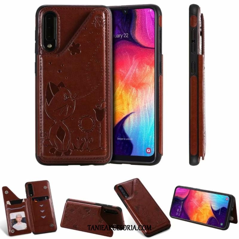 Etui Samsung Galaxy A30s Kotek Szary Gwiazda, Obudowa Samsung Galaxy A30s Anti-fall Obrzeża Telefon Komórkowy