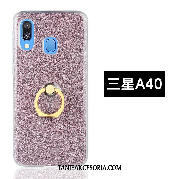 Etui Samsung Galaxy A40 Miękki Ring Proszek, Pokrowce Samsung Galaxy A40 Telefon Komórkowy Kreatywne Proste