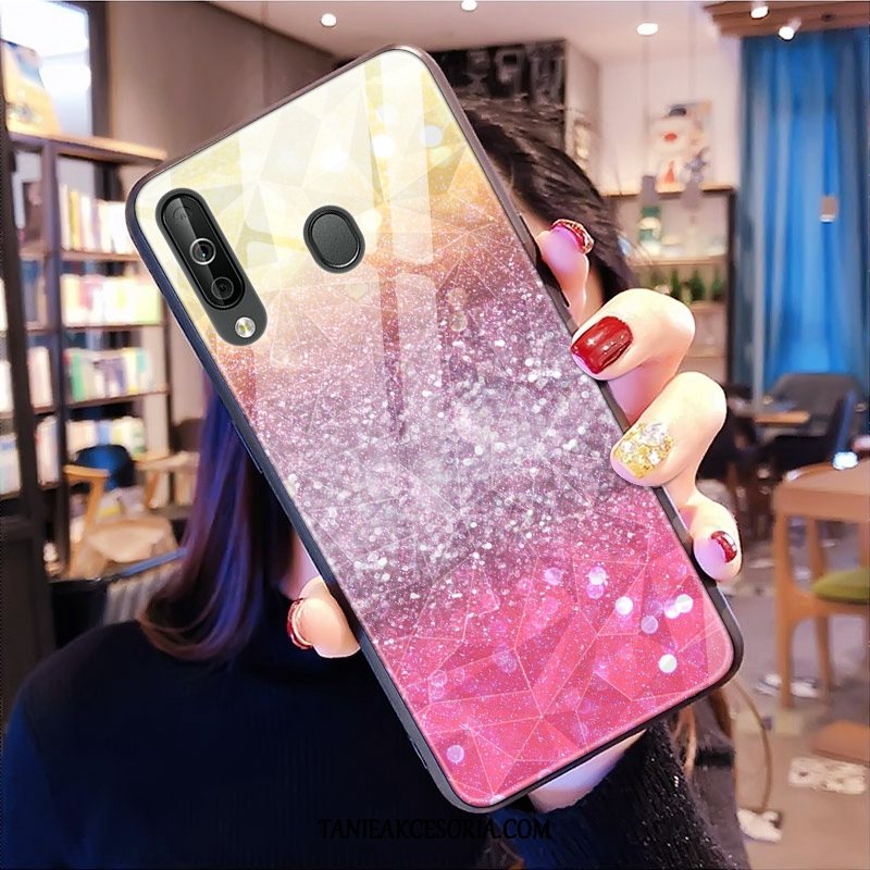 Etui Samsung Galaxy A40s Kształt Diamentu Wzór Gwiazda, Futerał Samsung Galaxy A40s Czerwony Netto Telefon Komórkowy