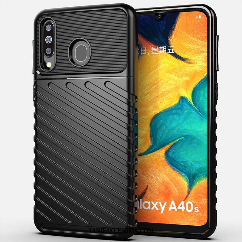 Etui Samsung Galaxy A40s Ochraniacz Czarny Gwiazda, Obudowa Samsung Galaxy A40s Telefon Komórkowy Anti-fall Proste