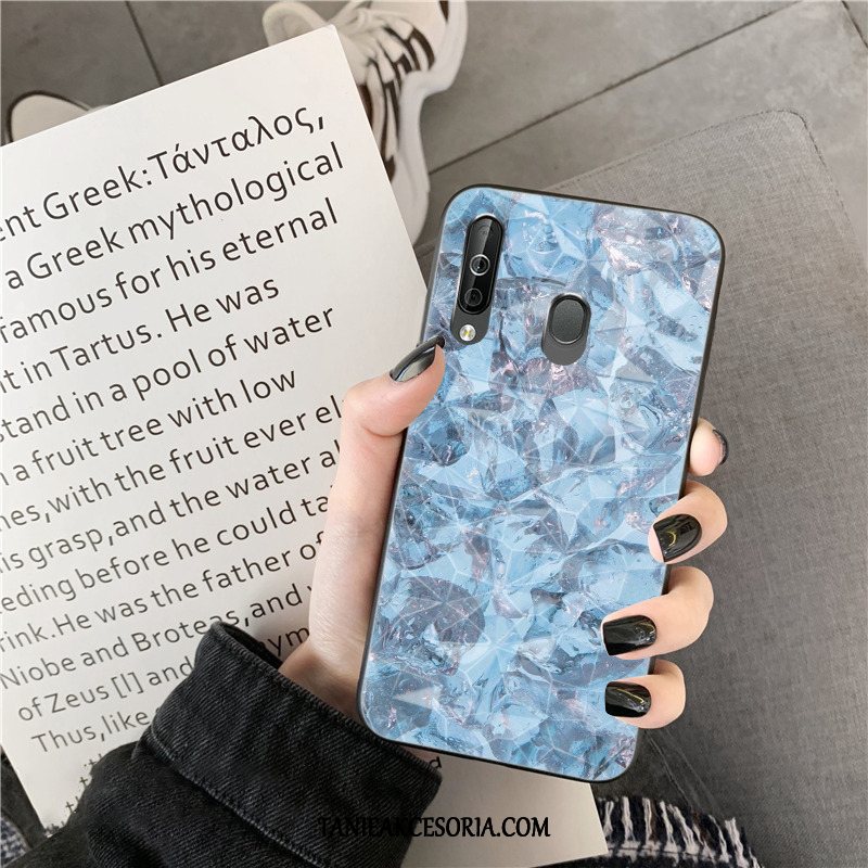 Etui Samsung Galaxy A40s Telefon Komórkowy Czerwony Netto Silikonowe, Obudowa Samsung Galaxy A40s Gwiazda Jasny Kształt Diamentu