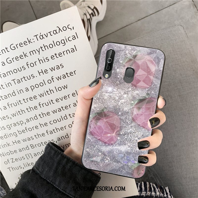 Etui Samsung Galaxy A40s Telefon Komórkowy Czerwony Netto Silikonowe, Obudowa Samsung Galaxy A40s Gwiazda Jasny Kształt Diamentu