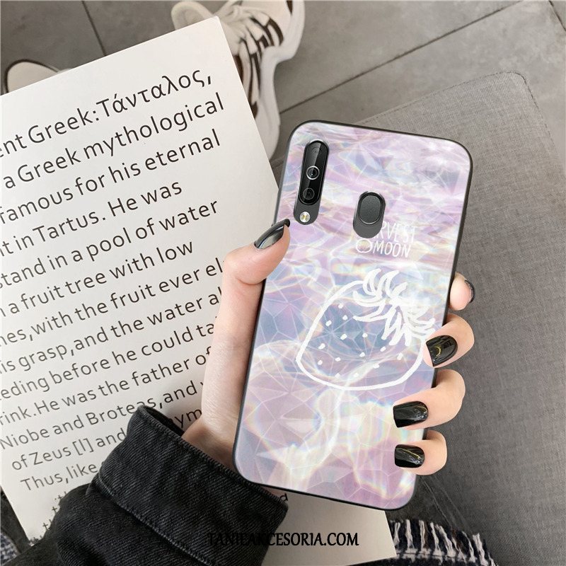 Etui Samsung Galaxy A40s Telefon Komórkowy Czerwony Netto Silikonowe, Obudowa Samsung Galaxy A40s Gwiazda Jasny Kształt Diamentu