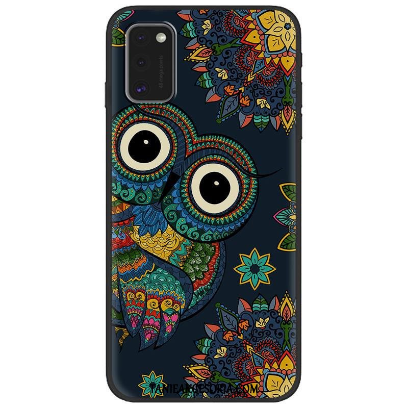 Etui Samsung Galaxy A41 Czarny Nubuku Gwiazda, Obudowa Samsung Galaxy A41 Zielony Kreskówka Tendencja