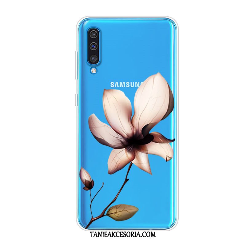 Etui Samsung Galaxy A50 Miękki Kreskówka Tendencja, Pokrowce Samsung Galaxy A50 Telefon Komórkowy All Inclusive Niebieski