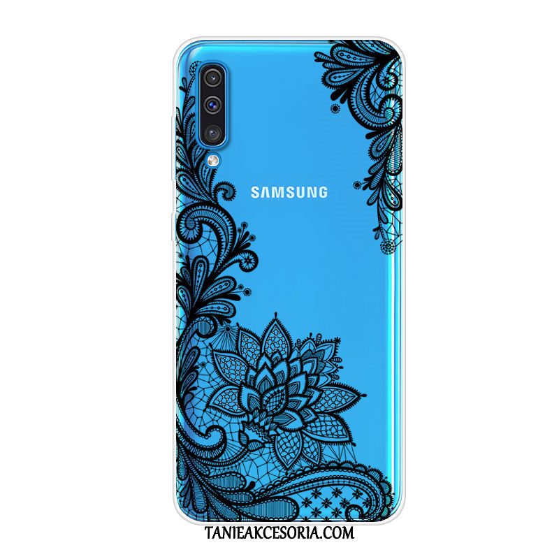 Etui Samsung Galaxy A50 Miękki Kreskówka Tendencja, Pokrowce Samsung Galaxy A50 Telefon Komórkowy All Inclusive Niebieski