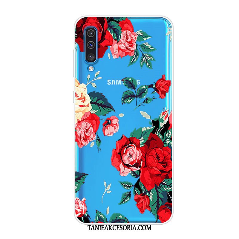 Etui Samsung Galaxy A50 Miękki Kreskówka Tendencja, Pokrowce Samsung Galaxy A50 Telefon Komórkowy All Inclusive Niebieski