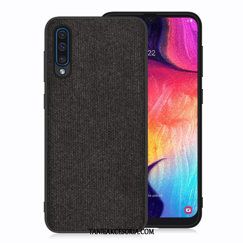 Etui Samsung Galaxy A50 Płótno Gwiazda Telefon Komórkowy, Futerał Samsung Galaxy A50 Czerwony Braun