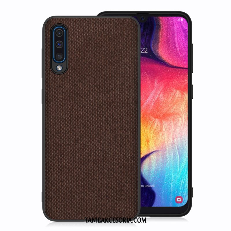 Etui Samsung Galaxy A50 Płótno Gwiazda Telefon Komórkowy, Futerał Samsung Galaxy A50 Czerwony Braun