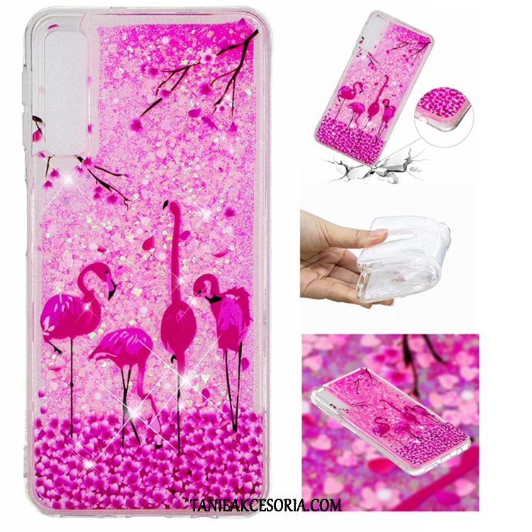 Etui Samsung Galaxy A50 Quicksand Telefon Komórkowy Gwiazda, Obudowa Samsung Galaxy A50 Purpurowy Silikonowe