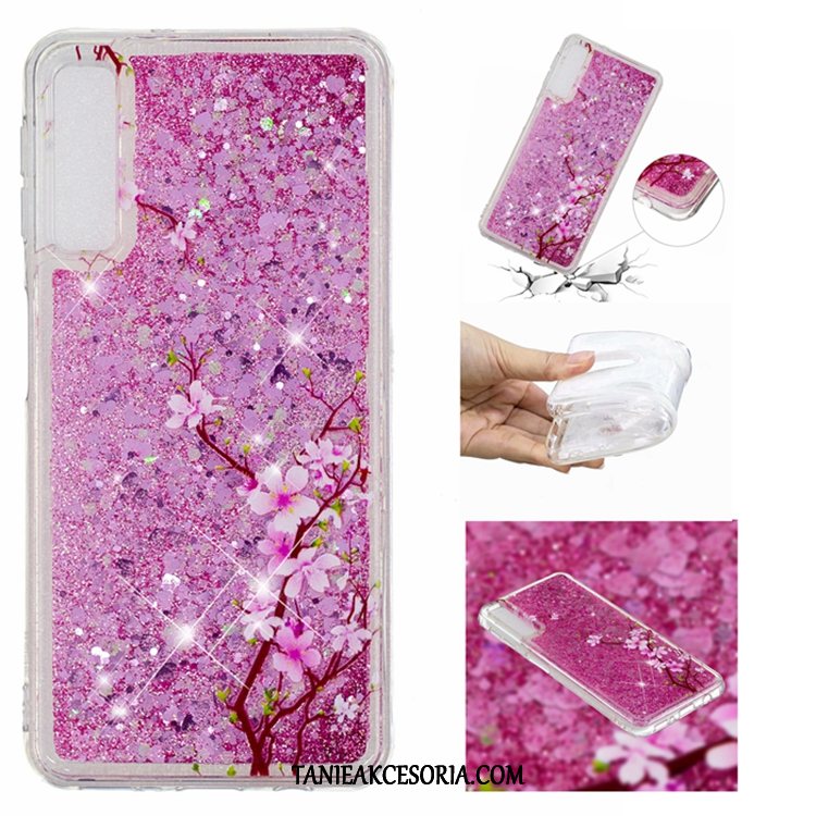 Etui Samsung Galaxy A50 Quicksand Telefon Komórkowy Gwiazda, Obudowa Samsung Galaxy A50 Purpurowy Silikonowe