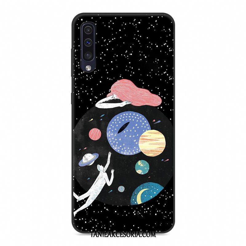 Etui Samsung Galaxy A50 Telefon Komórkowy Miękki Zielony, Obudowa Samsung Galaxy A50 Mały Gwiazda Świeży