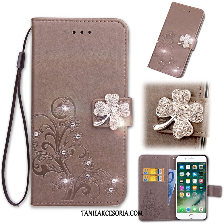 Etui Samsung Galaxy A50s Ochraniacz Skórzany Futerał Rhinestone, Obudowa Samsung Galaxy A50s Telefon Komórkowy Purpurowy Gwiazda