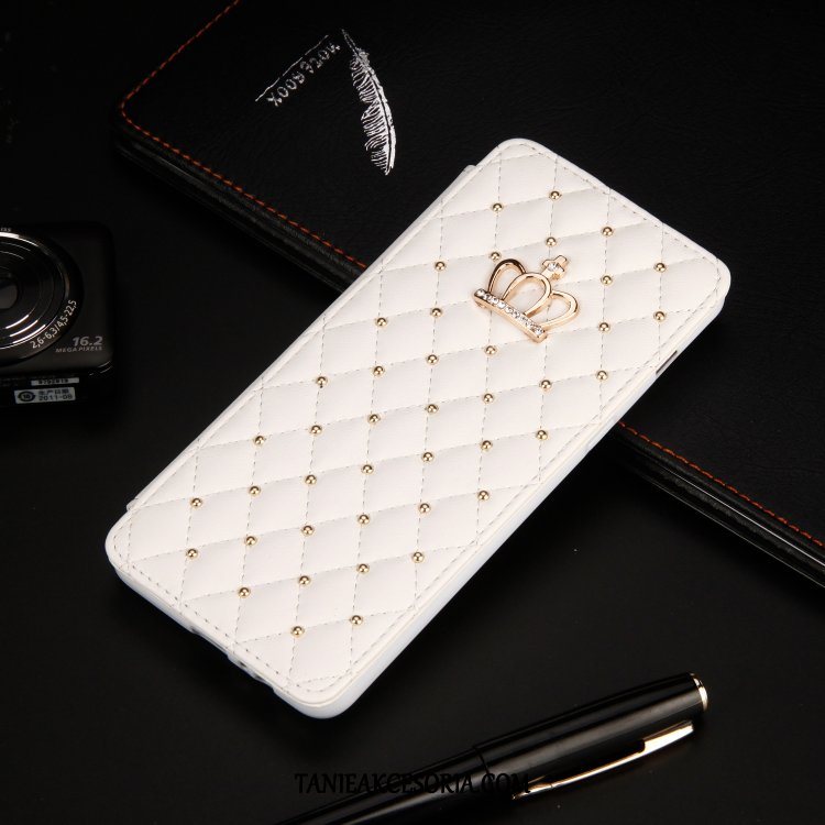 Etui Samsung Galaxy A50s Skórzany Gwiazda Anti-fall, Futerał Samsung Galaxy A50s All Inclusive Biały Rhinestone