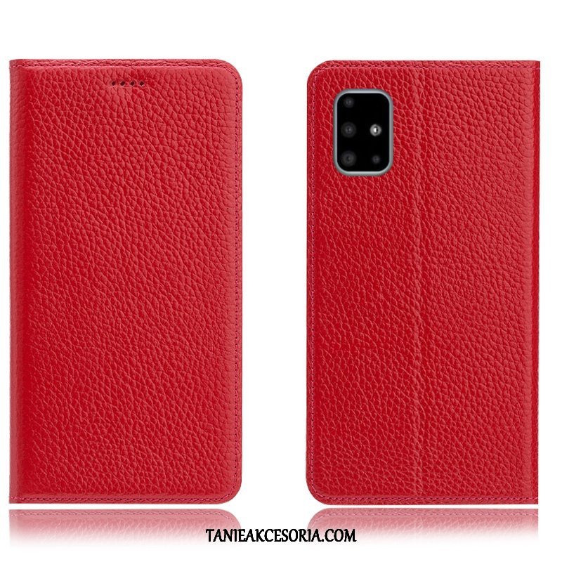 Etui Samsung Galaxy A51 All Inclusive Anti-fall Niebieski, Futerał Samsung Galaxy A51 Ochraniacz Skórzany Litchi