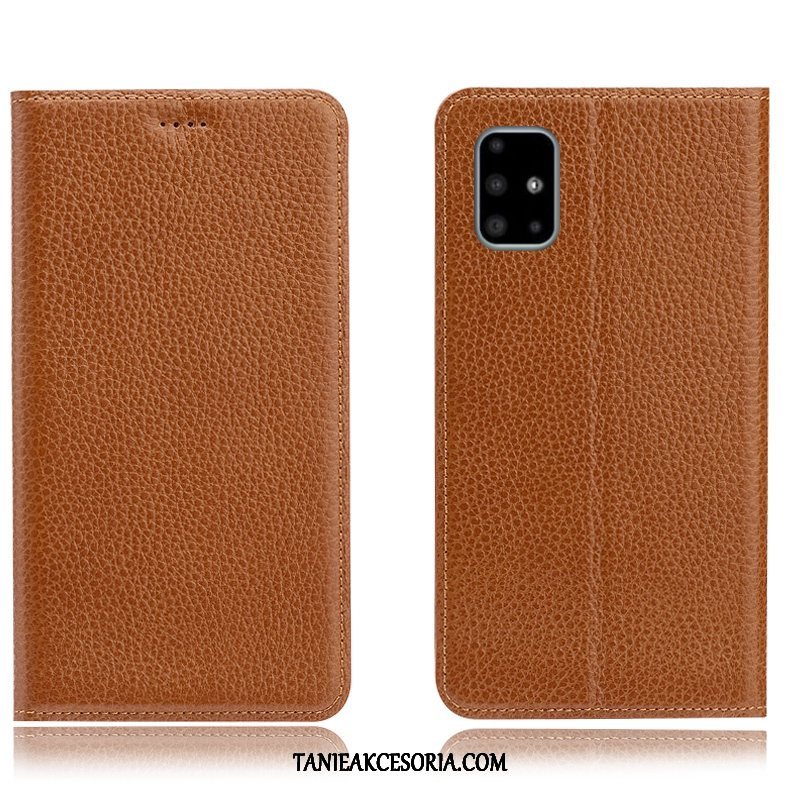 Etui Samsung Galaxy A51 All Inclusive Anti-fall Niebieski, Futerał Samsung Galaxy A51 Ochraniacz Skórzany Litchi