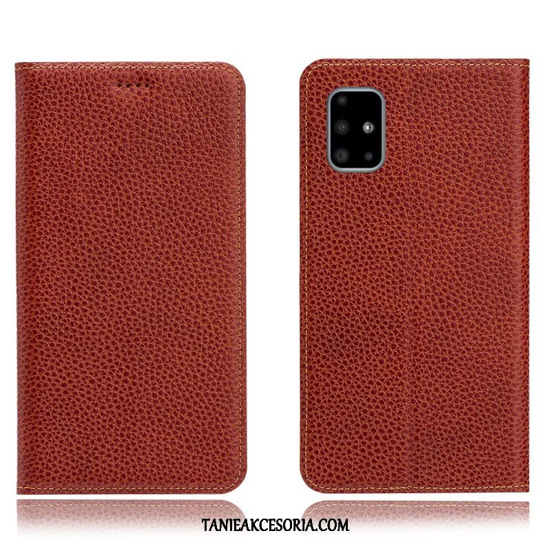 Etui Samsung Galaxy A51 All Inclusive Anti-fall Niebieski, Futerał Samsung Galaxy A51 Ochraniacz Skórzany Litchi