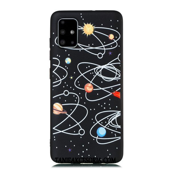 Etui Samsung Galaxy A51 Czarny Wiszące Ozdoby Tendencja, Obudowa Samsung Galaxy A51 All Inclusive Anti-fall Gwiazda