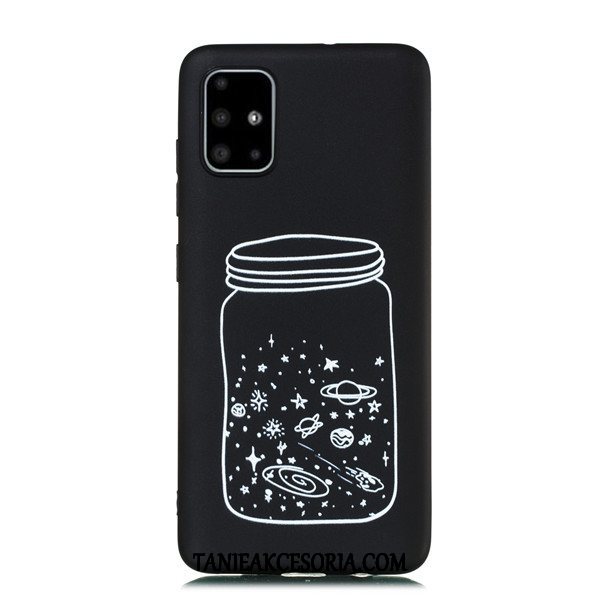 Etui Samsung Galaxy A51 Czarny Wiszące Ozdoby Tendencja, Obudowa Samsung Galaxy A51 All Inclusive Anti-fall Gwiazda