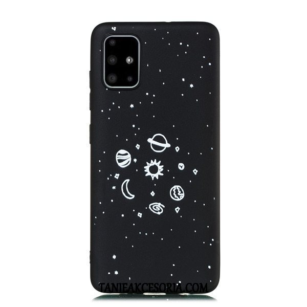 Etui Samsung Galaxy A51 Czarny Wiszące Ozdoby Tendencja, Obudowa Samsung Galaxy A51 All Inclusive Anti-fall Gwiazda